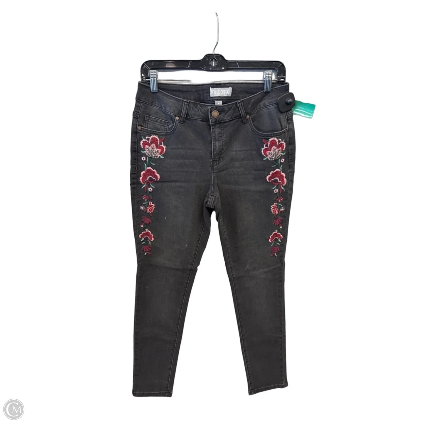 Jeans Skinny By Falls Creek In Black Denim, Size: 8