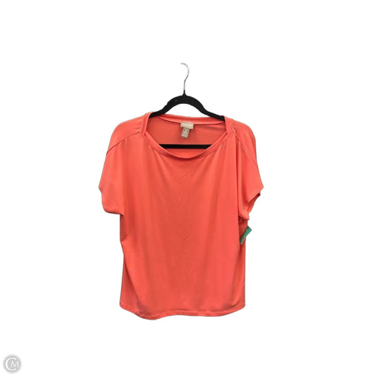 Top Short Sleeve By Chicos In Orange, Size: Xl
