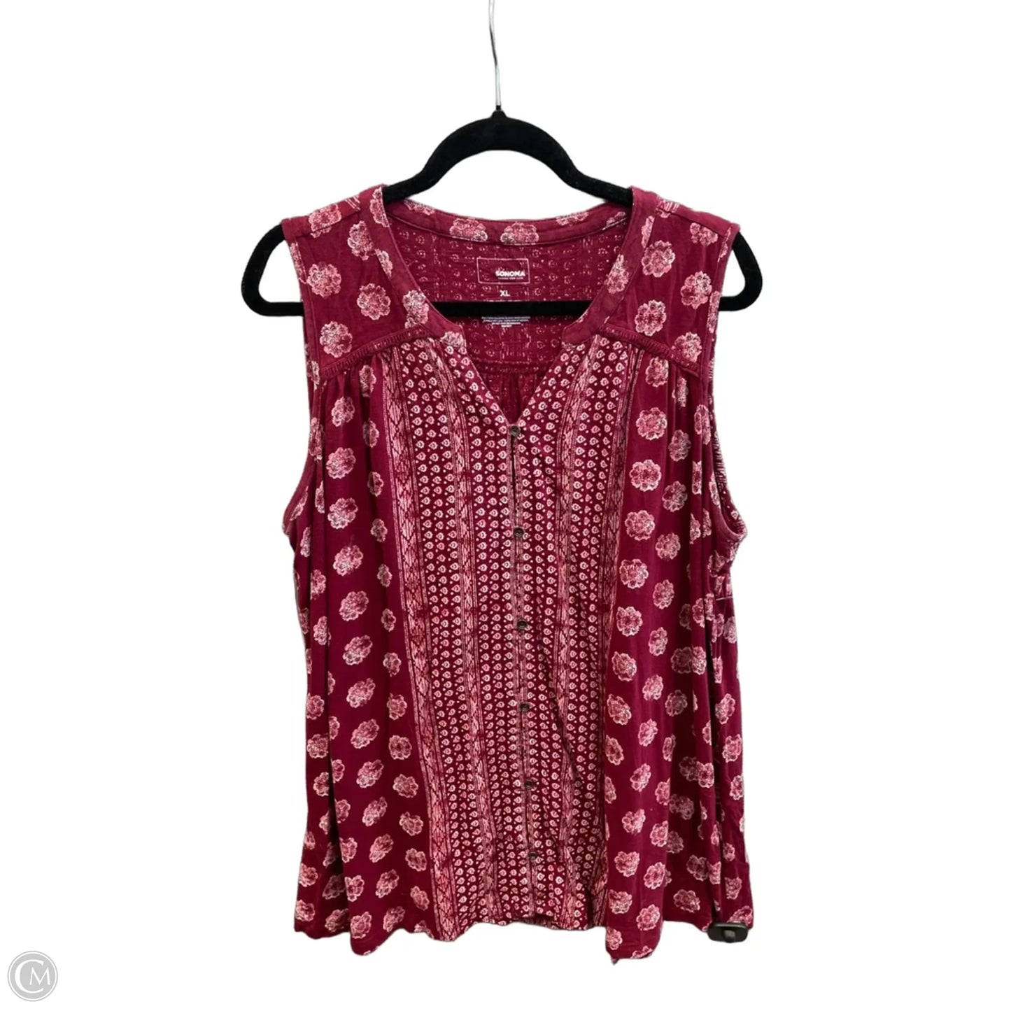 Top Sleeveless By Sonoma In Red, Size: Xl
