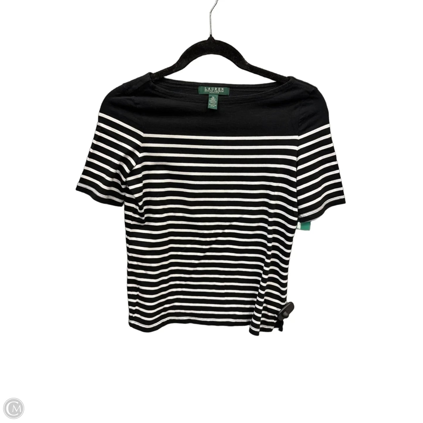 Top Short Sleeve By Lauren By Ralph Lauren In Striped Pattern, Size: Sp
