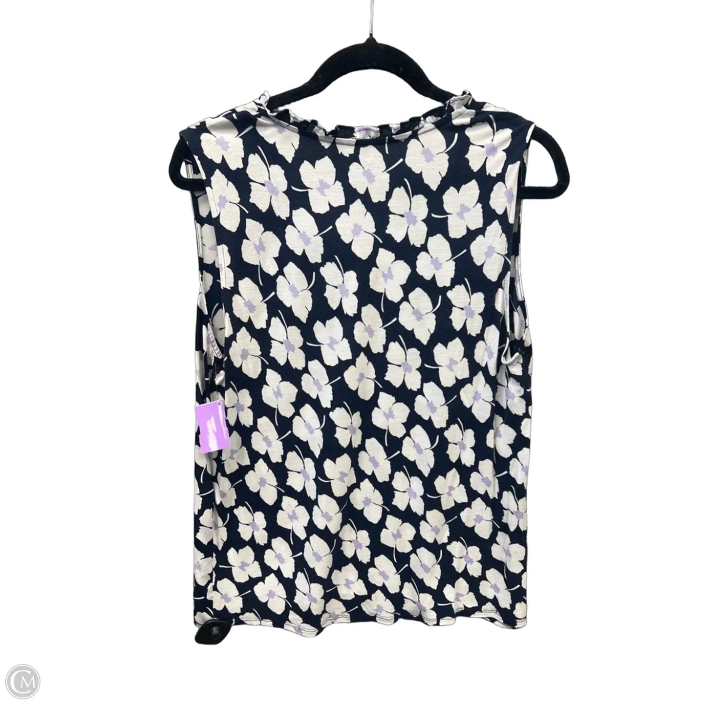 Top Sleeveless By Loft In Floral Print, Size: M
