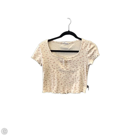 Top Short Sleeve By Pink Rose In Floral Print, Size: M