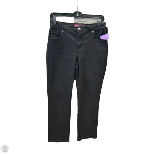 Jeans Straight By Gloria Vanderbilt In Black Denim, Size: 4