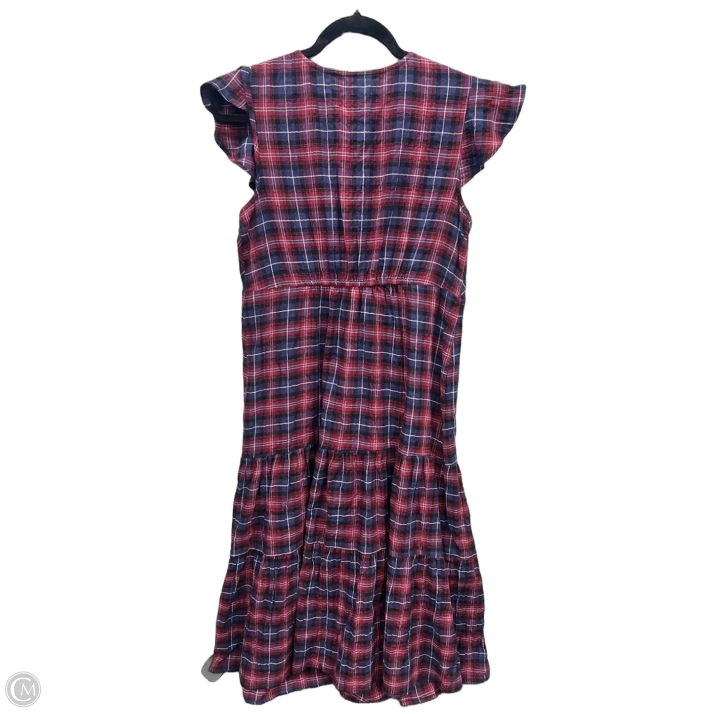 Dress Casual Midi By The Nines In Plaid Pattern, Size: M