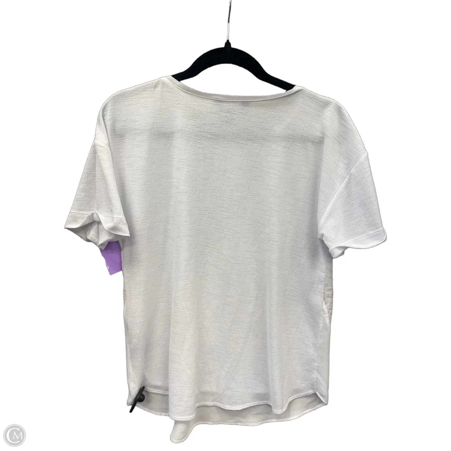 Top Short Sleeve By Simply Vera In White, Size: S