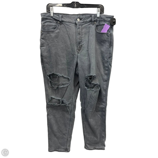 Jeans Skinny By American Eagle In Grey Denim, Size: 16