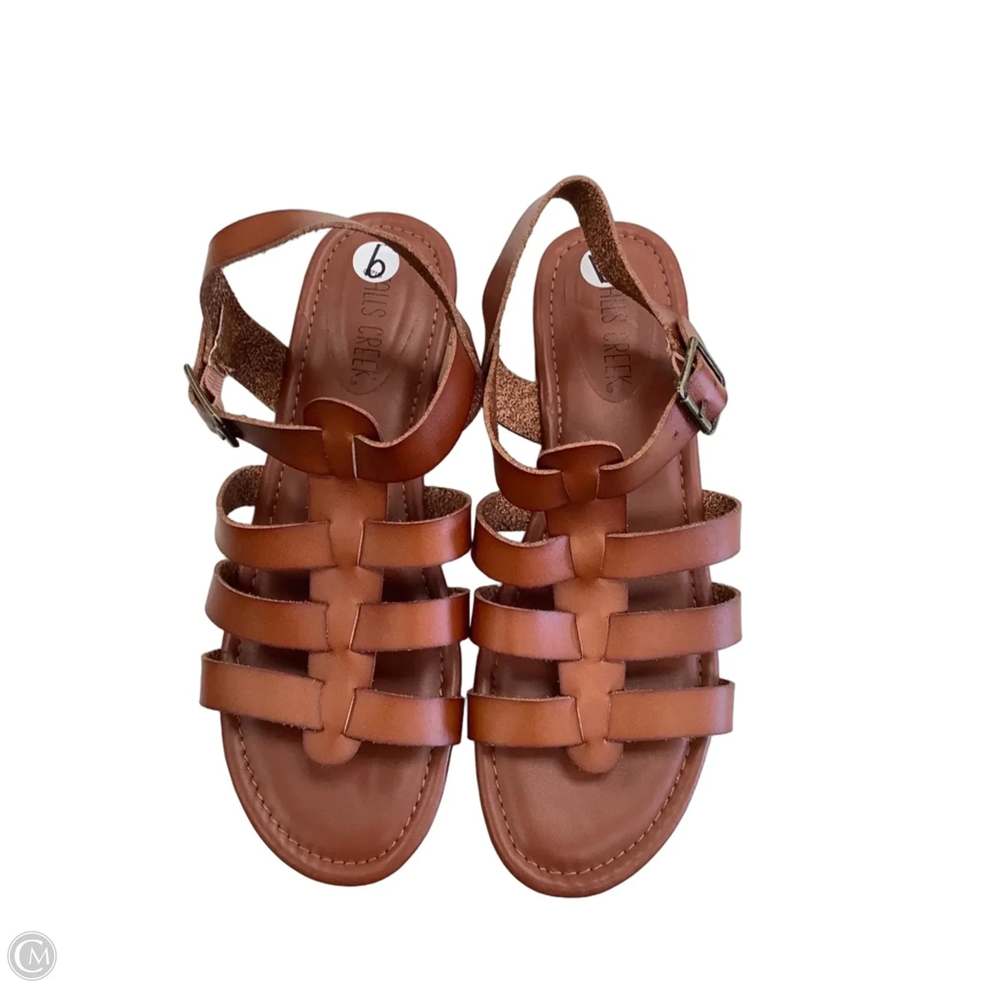 Sandals Heels Wedge By Falls Creek In Brown, Size: 9