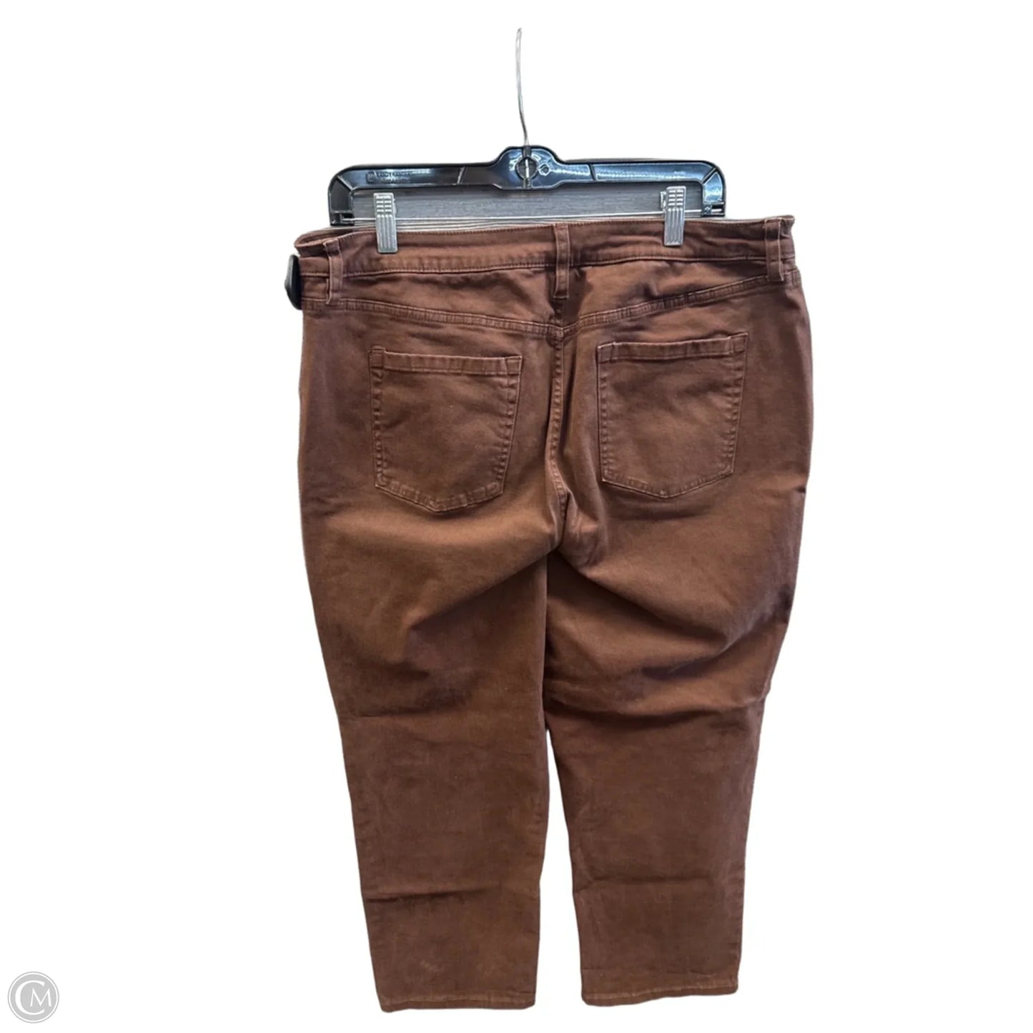 Jeans Straight By Style And Company In Brown Denim, Size: 16