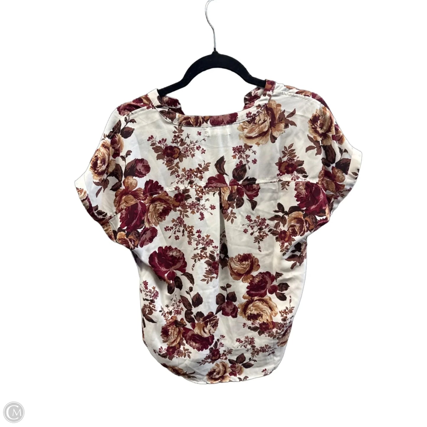 Blouse Short Sleeve By Maurices In Floral Print, Size: Xs