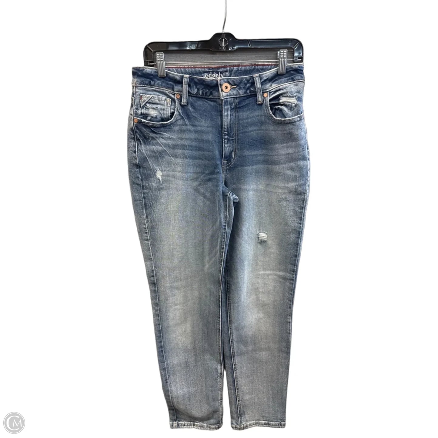 Jeans Straight By Edgely In Blue Denim, Size: 8