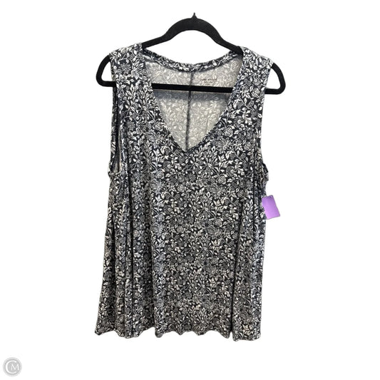 Top Sleeveless By Lane Bryant In Blue, Size: 3x