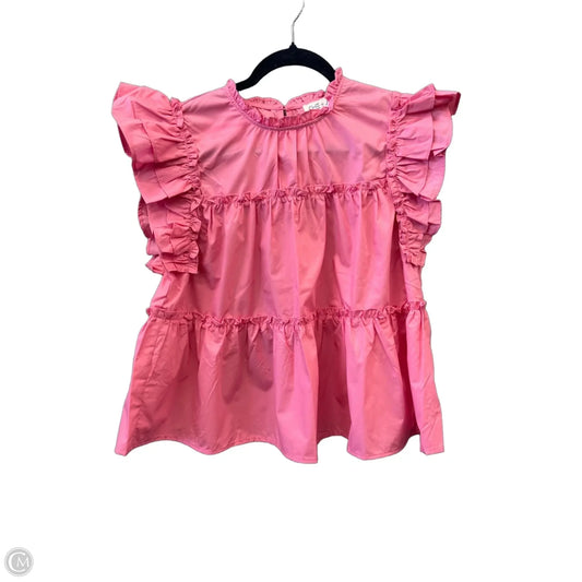 Top Short Sleeve By She + Sky In Pink, Size: S