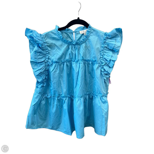 Top Short Sleeve By She + Sky In Blue, Size: M
