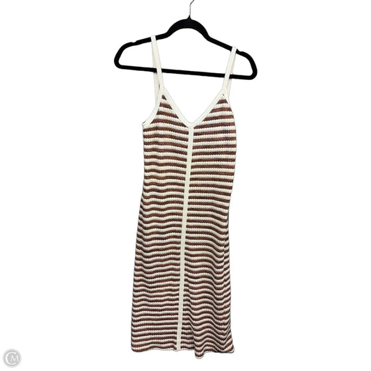 Dress Casual Midi By Mi Ami In Striped Pattern, Size: L
