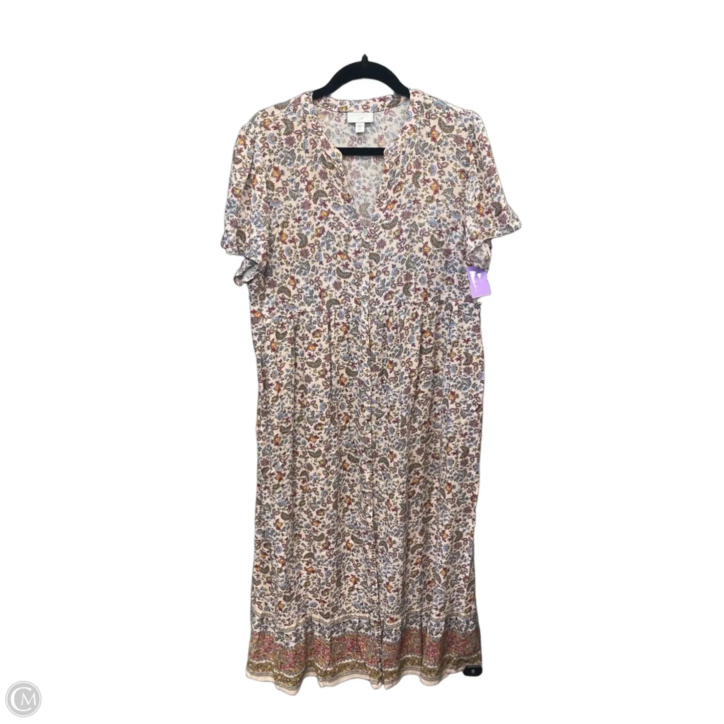 Dress Casual Maxi By J. Jill In Floral Print, Size: Mp