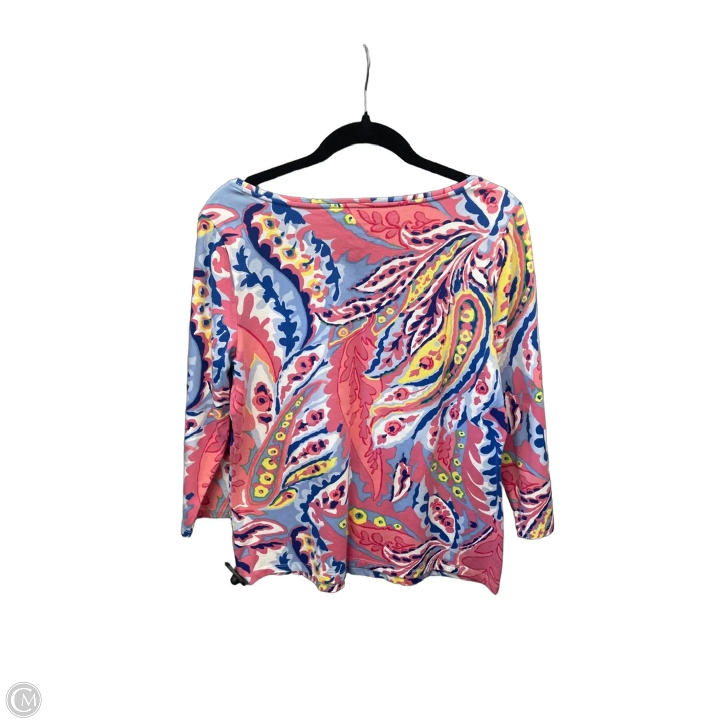 Top 3/4 Sleeve By Talbots In Pink, Size: L