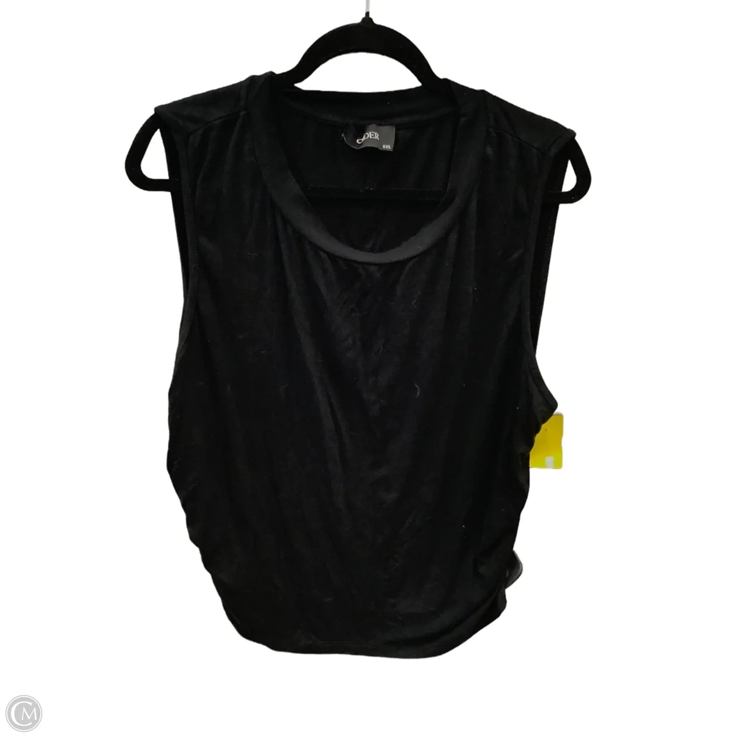 Top Sleeveless Basic By Cider In Black, Size: 3x