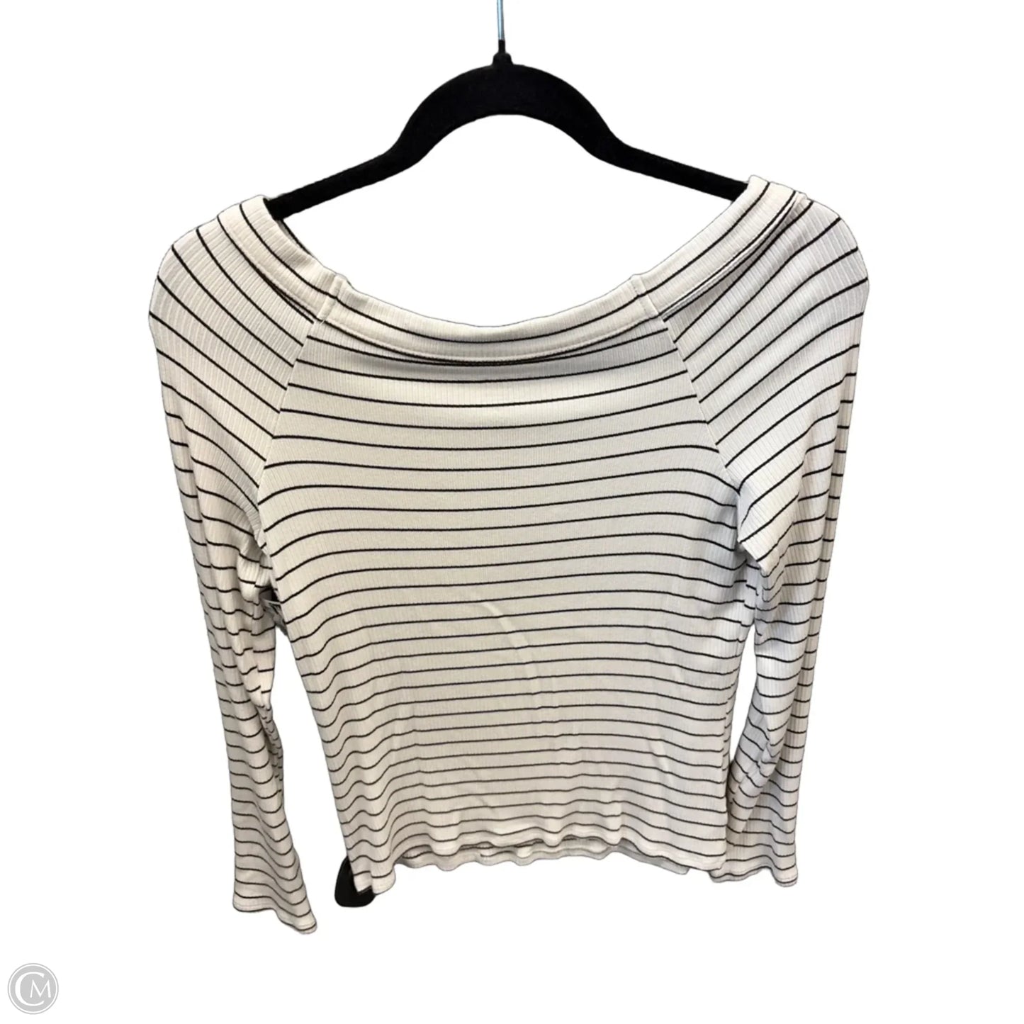 Top Long Sleeve By Loft In Striped Pattern, Size: L
