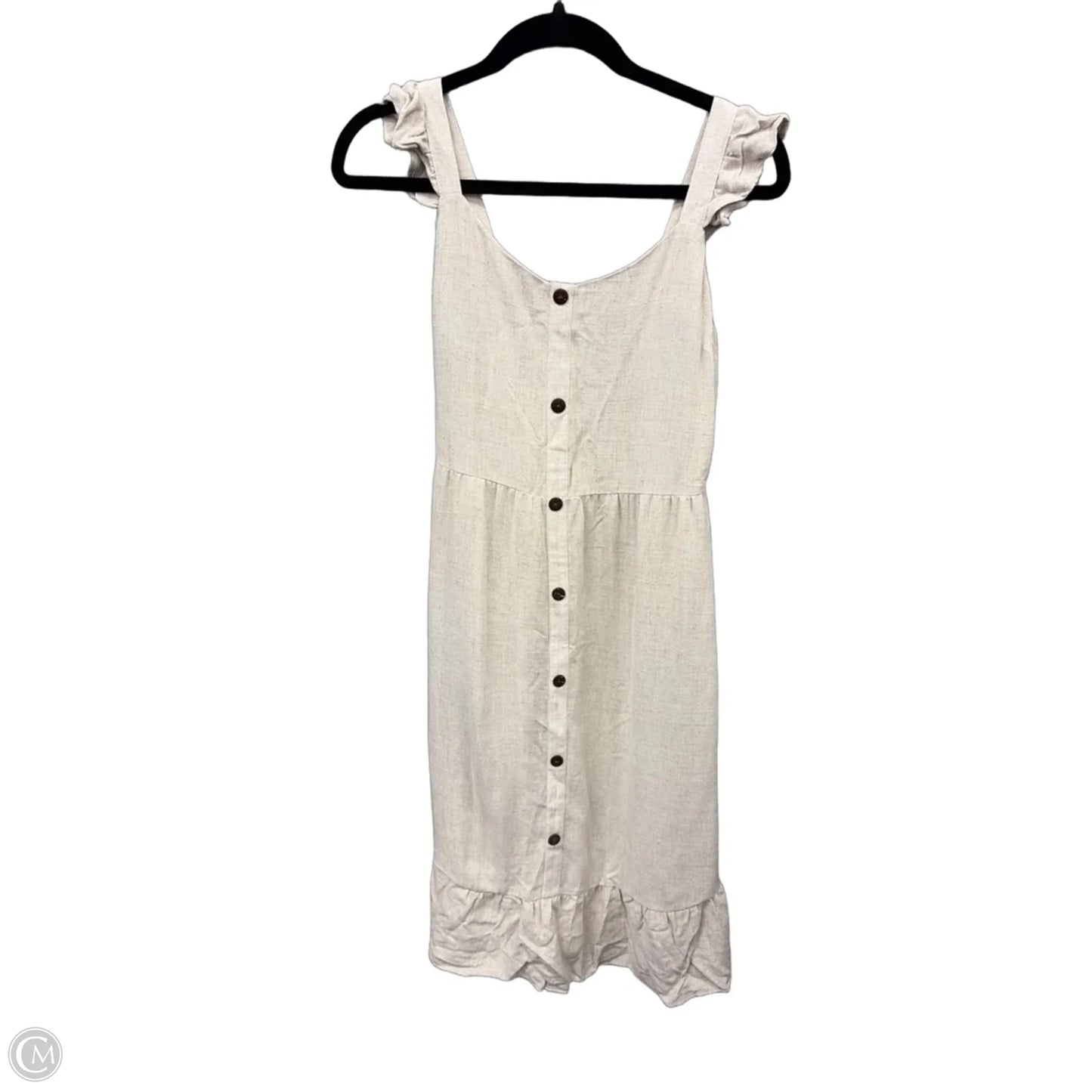 Dress Casual Midi By Monteau In Tan, Size: M