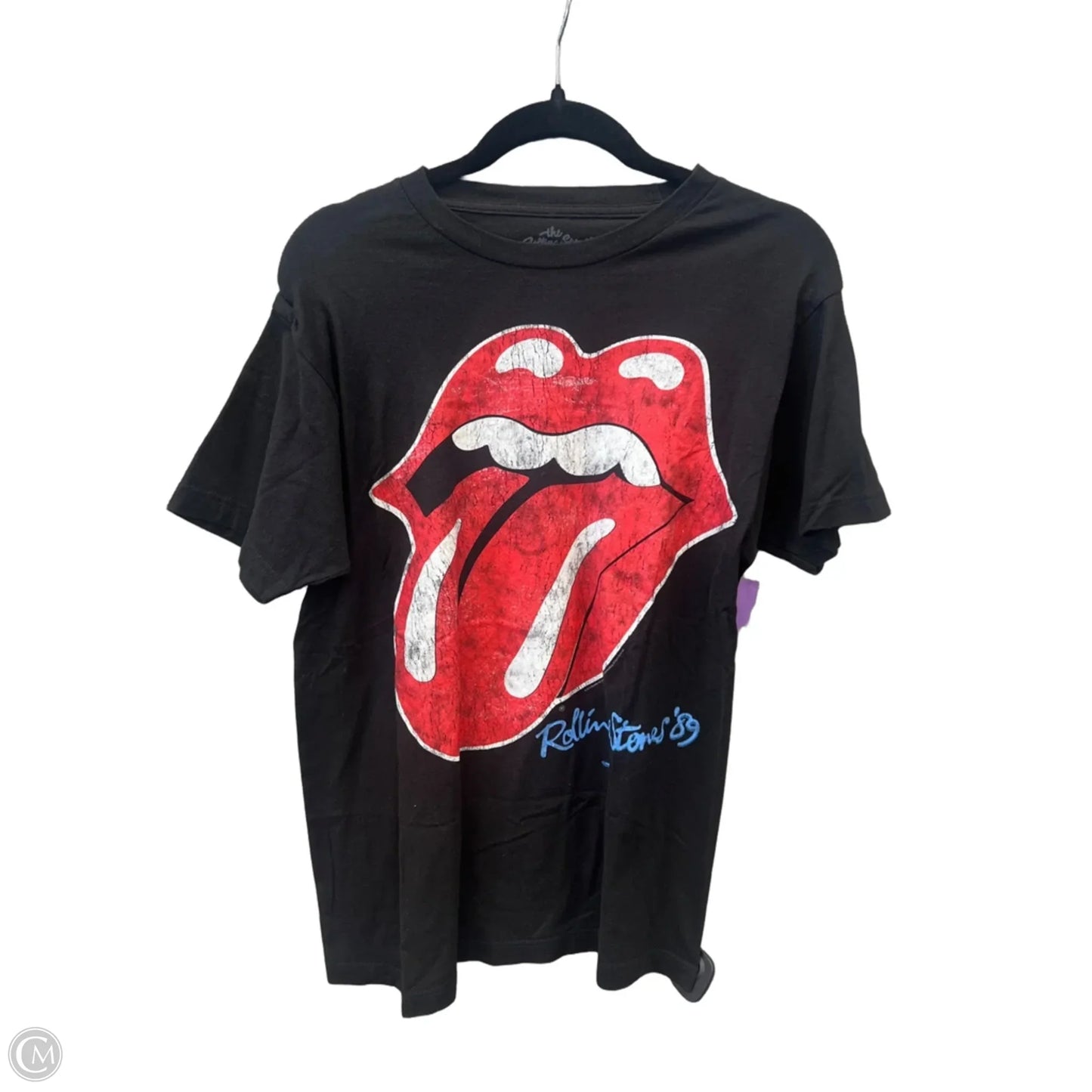 Top Short Sleeve By Clothes Mentor In Black, Size: M