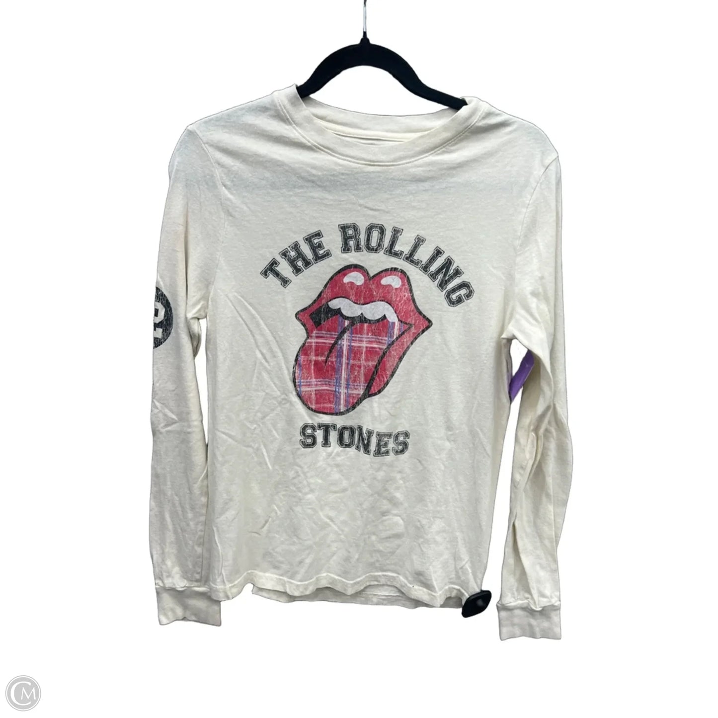 Top Long Sleeve By Clothes Mentor In Cream, Size: M
