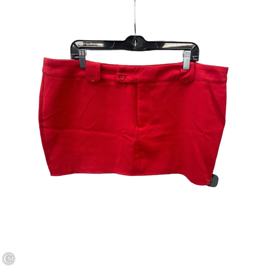 Skirt Mini & Short By Pretty Little Thing In Red, Size: 14