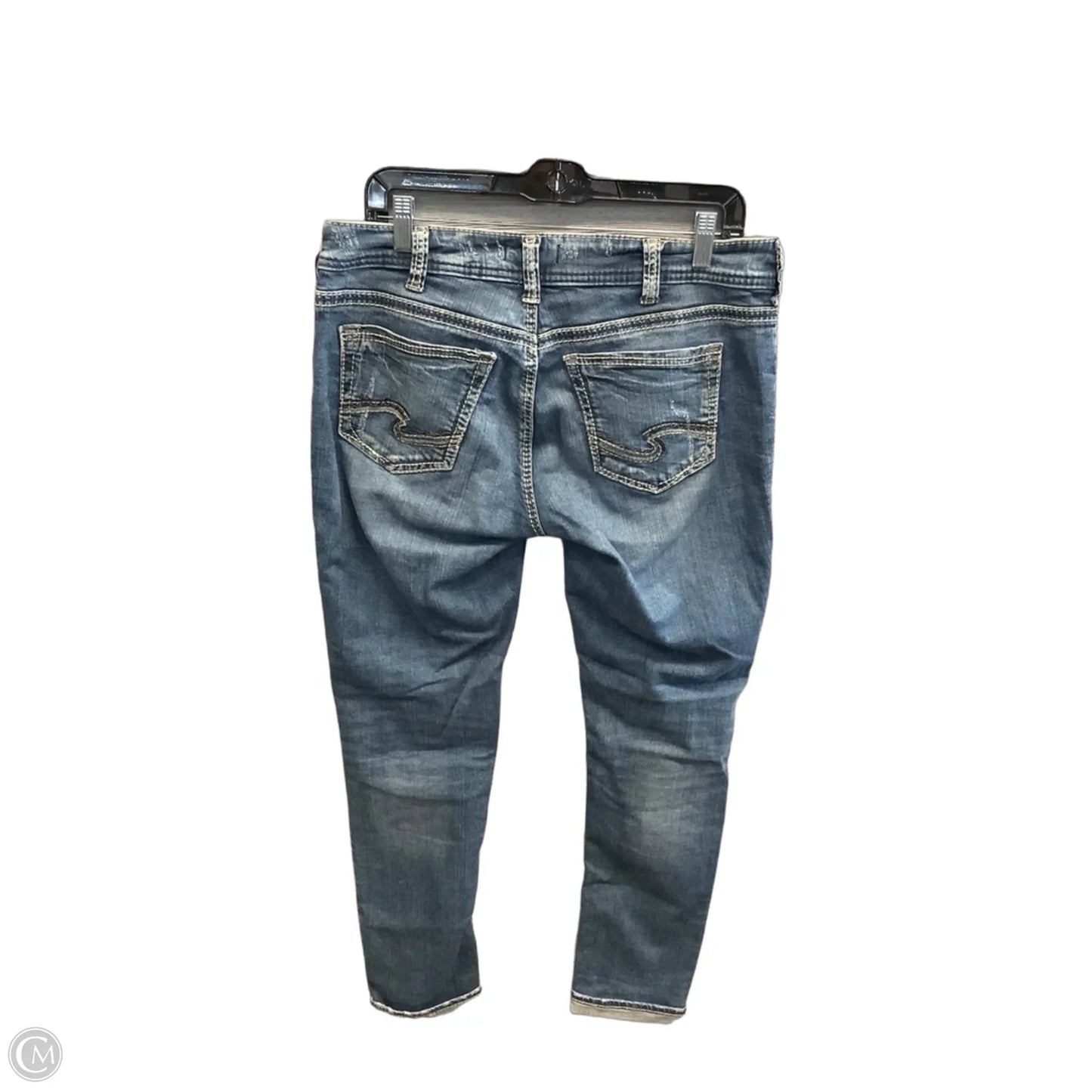Jeans Skinny By Silver In Blue Denim, Size: 10