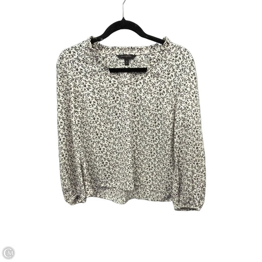 Blouse Long Sleeve By Banana Republic In White, Size: Xs