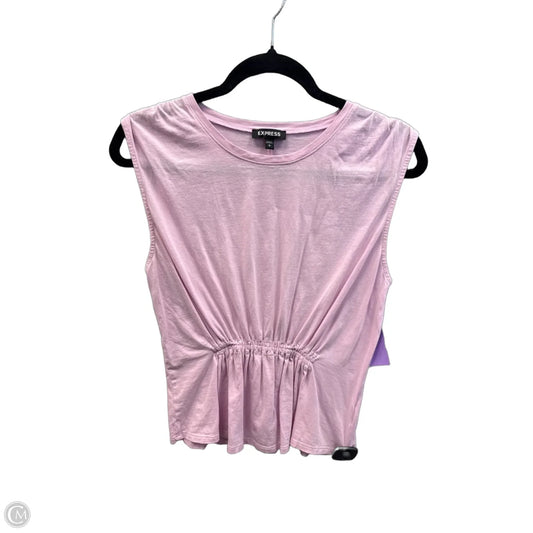 Top Sleeveless By Express In Pink, Size: Sp
