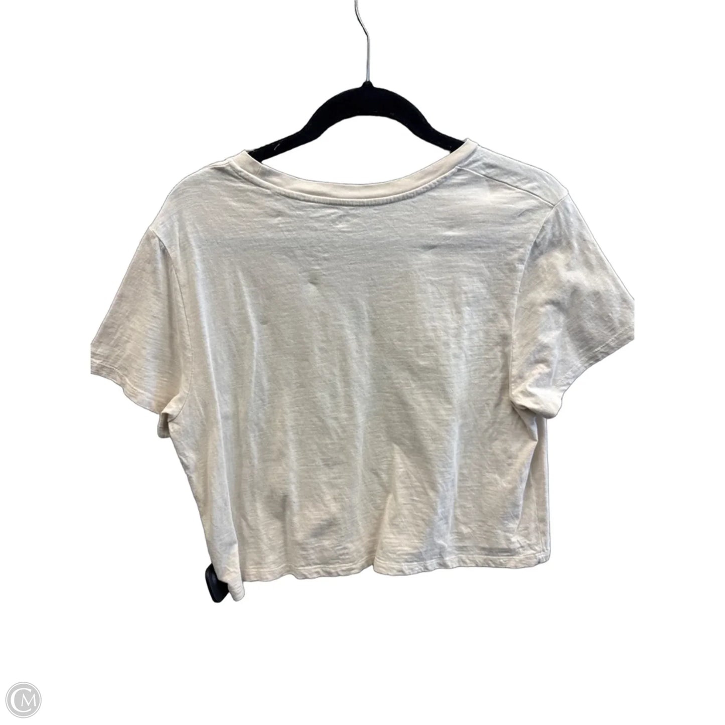 Top Short Sleeve By Levis In Cream, Size: L