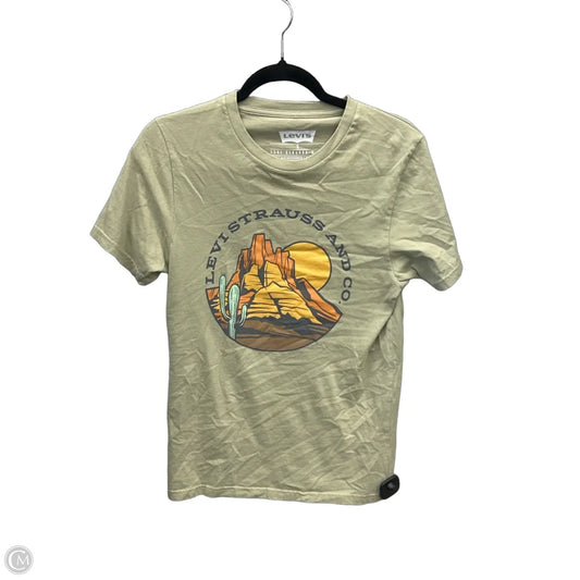 Top Short Sleeve By Levis In Green, Size: S