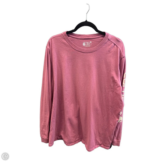 Top Long Sleeve Basic By Carhartt In Pink, Size: 2x