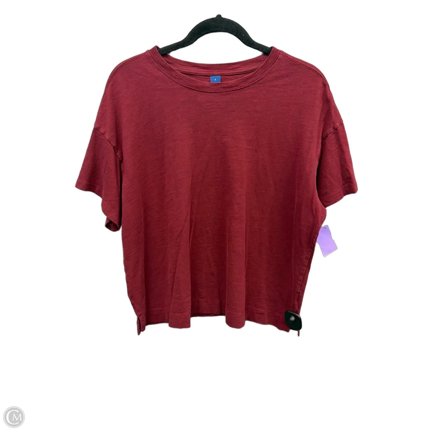 Top Short Sleeve Basic By Old Navy In Red, Size: L