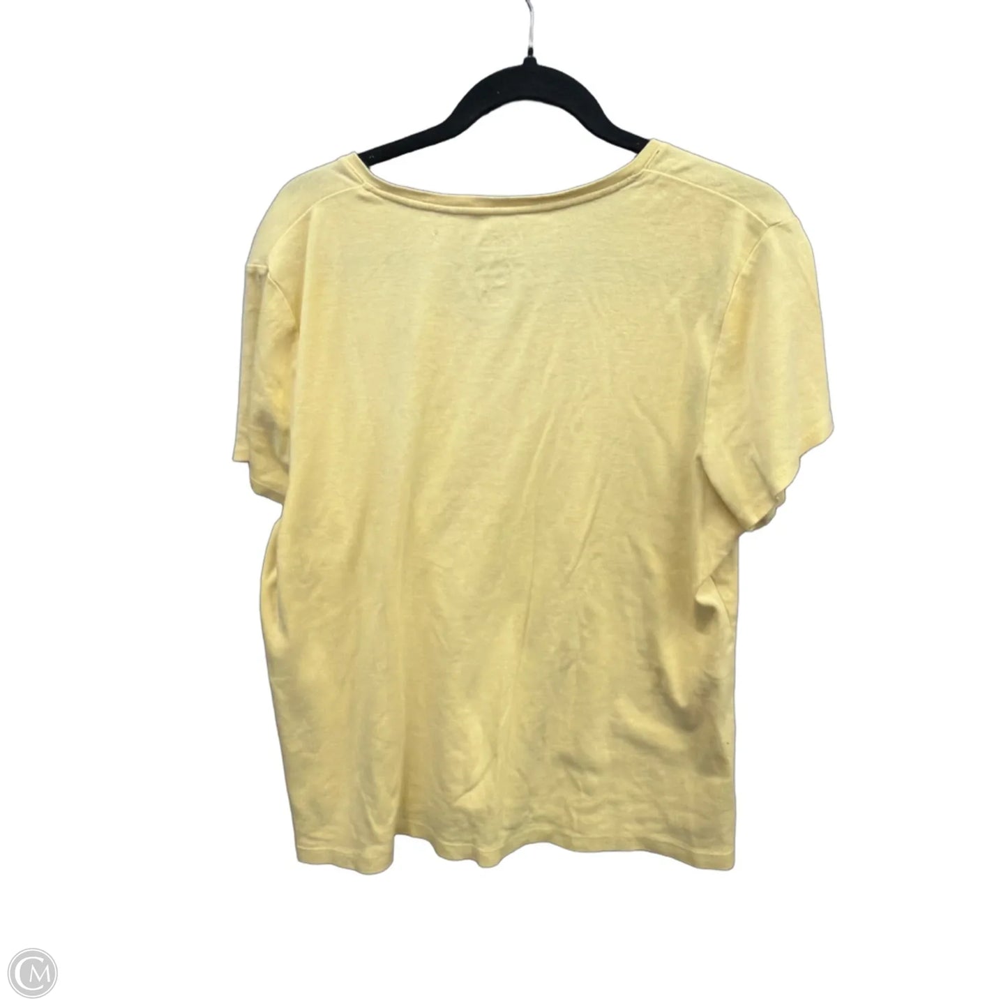 Top Short Sleeve Basic By Croft And Barrow In Yellow, Size: Xxl