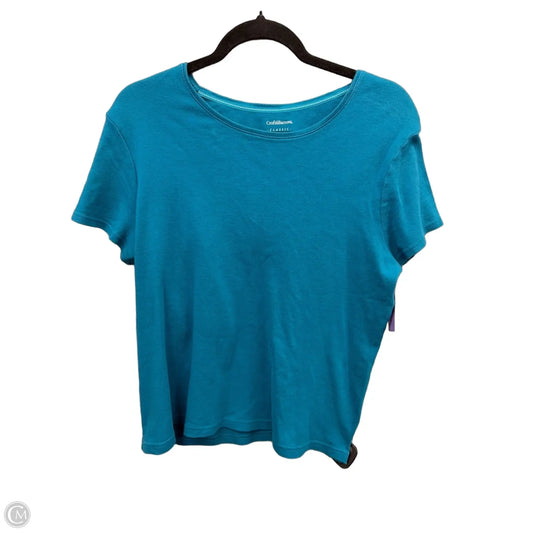 Top Short Sleeve Basic By Croft And Barrow In Blue, Size: Xl