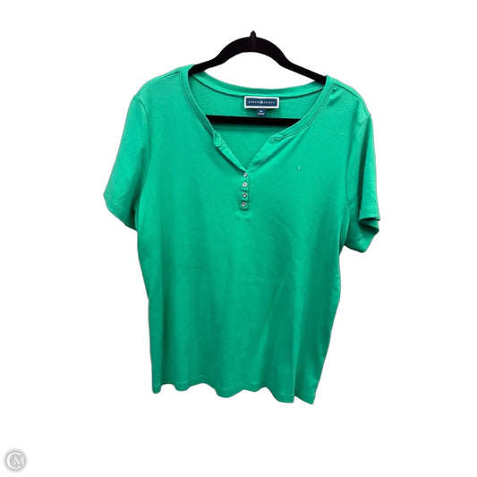 Top Short Sleeve By Karen Scott In Green, Size: Xl
