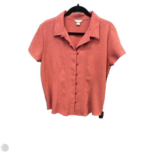 Top Short Sleeve By Christopher And Banks In Red, Size: L