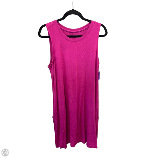 Dress Casual Midi By Time And Tru In Pink, Size: Xl