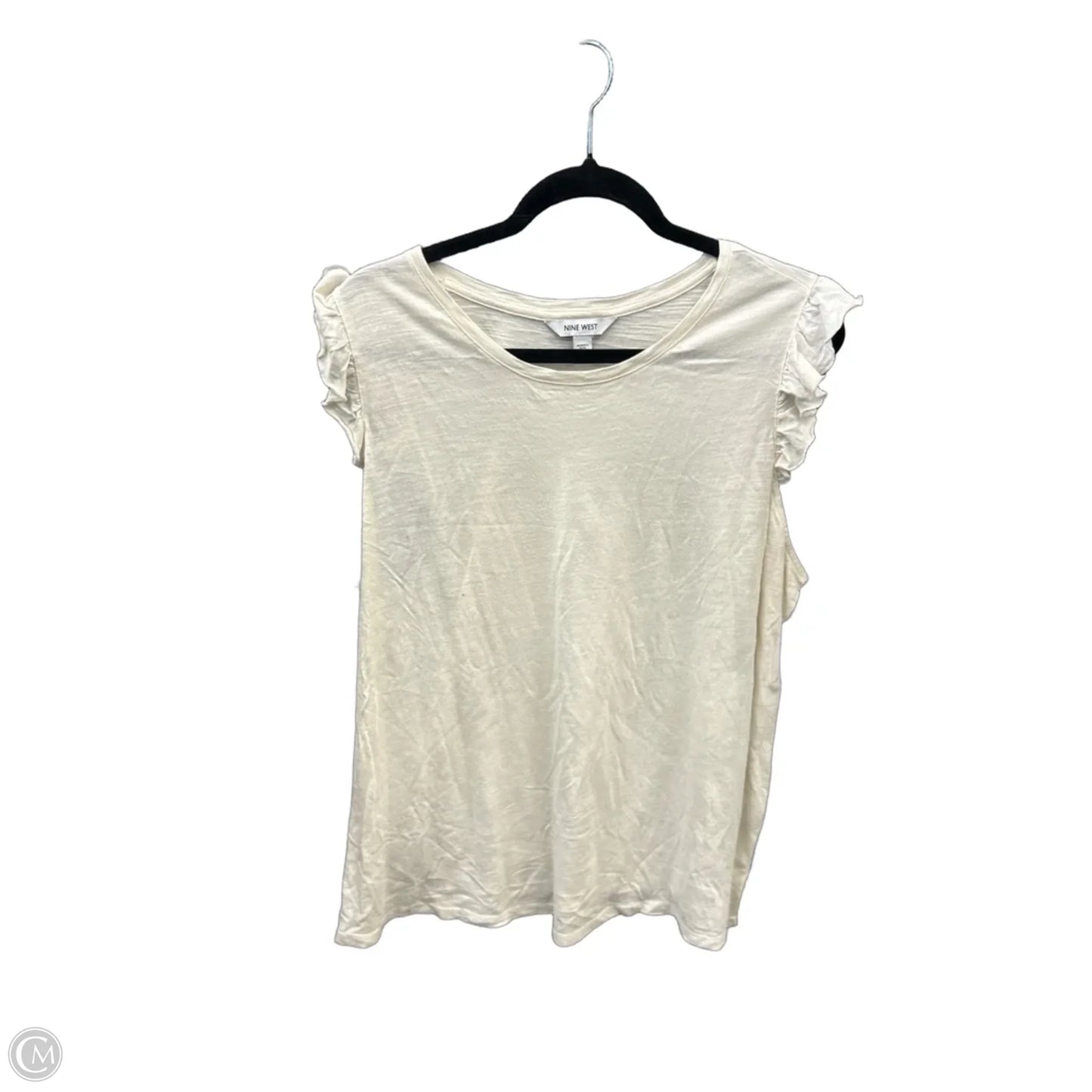 Top Sleeveless By Nine West In White, Size: 2x