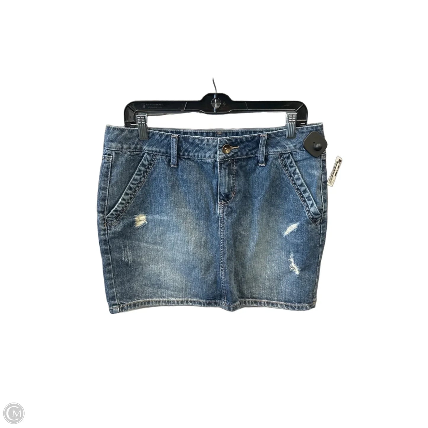 Skirt Mini & Short By Apt 9 In Blue Denim, Size: 12
