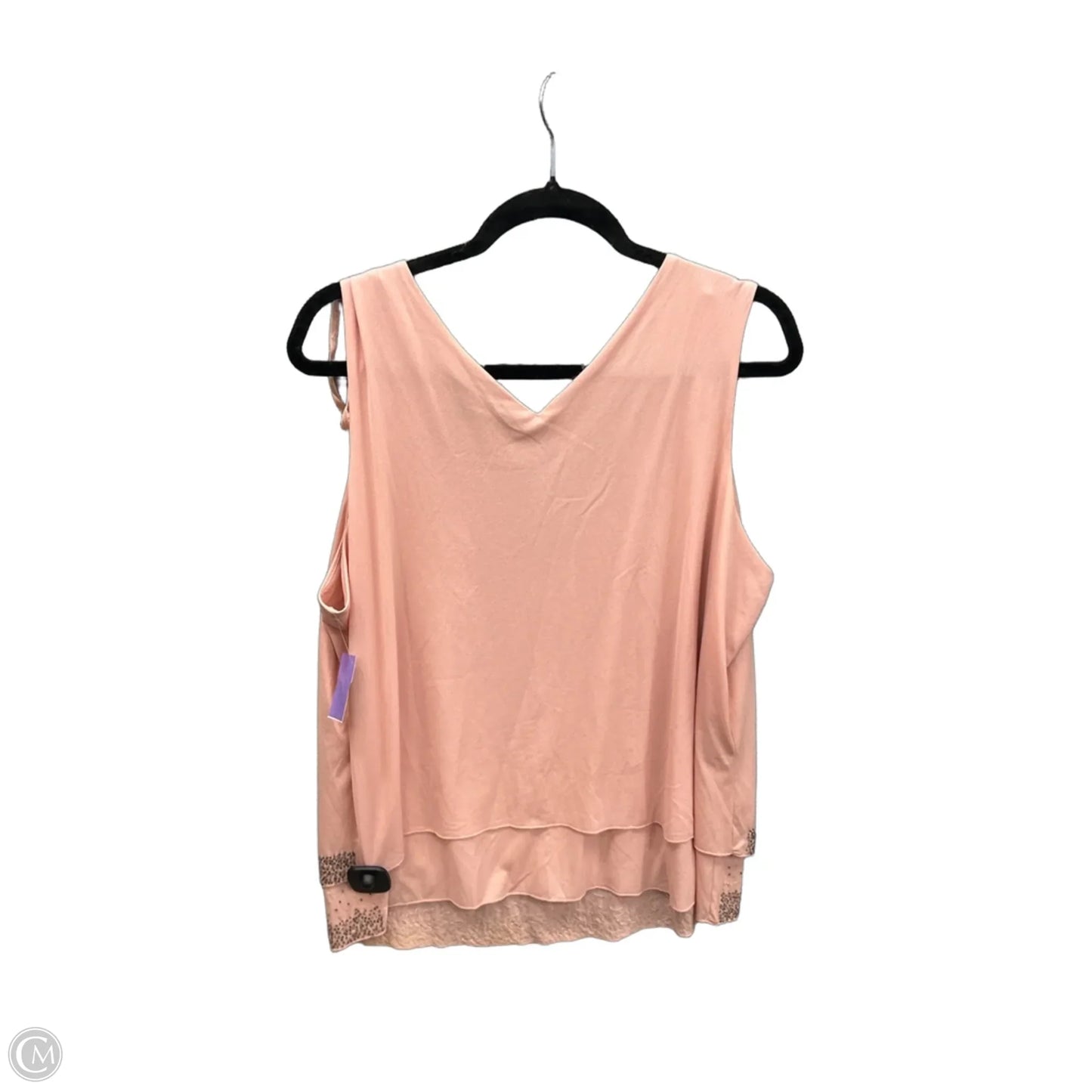 Top Sleeveless By Venezia In Pink, Size: 1x