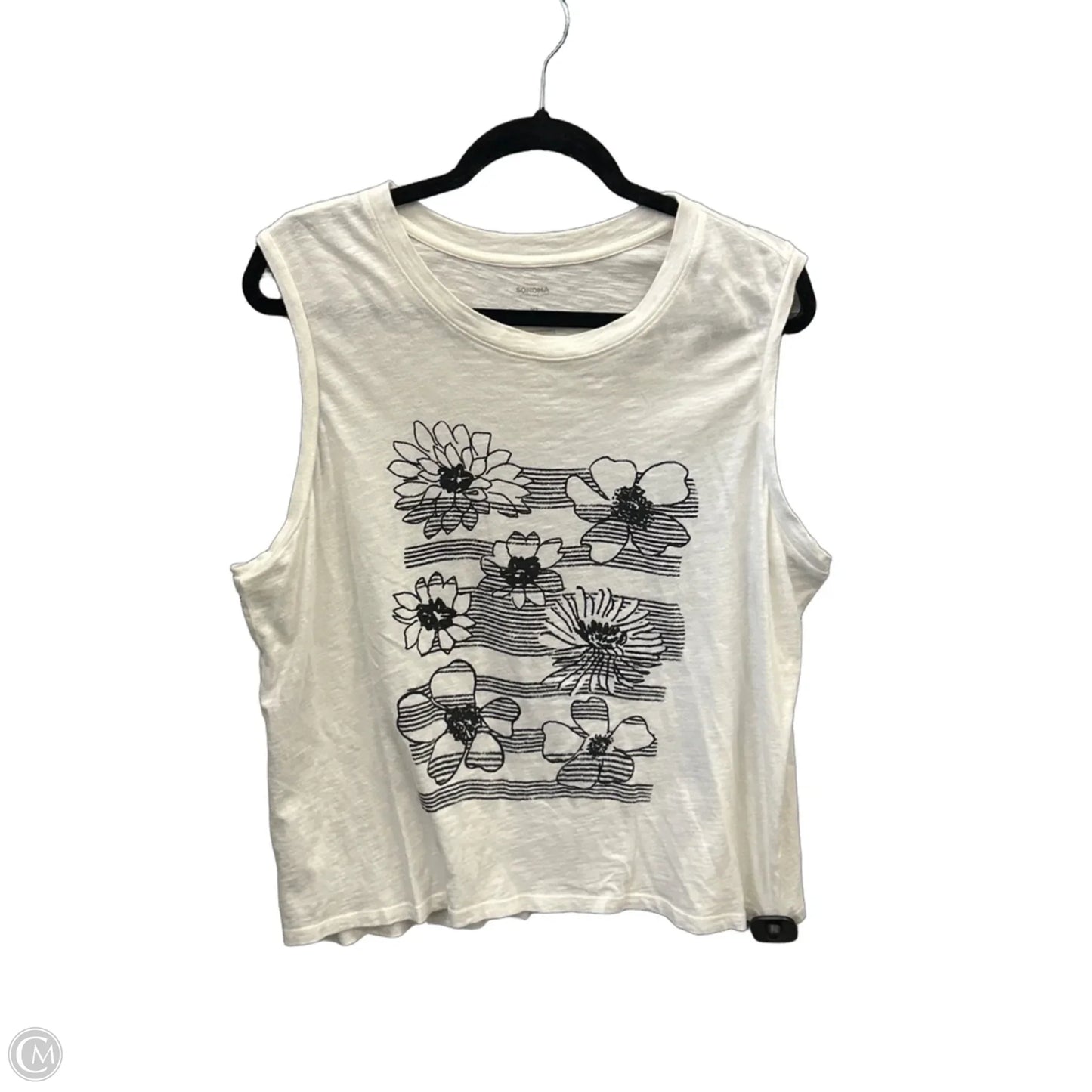 Top Sleeveless By Sonoma In White, Size: Xl