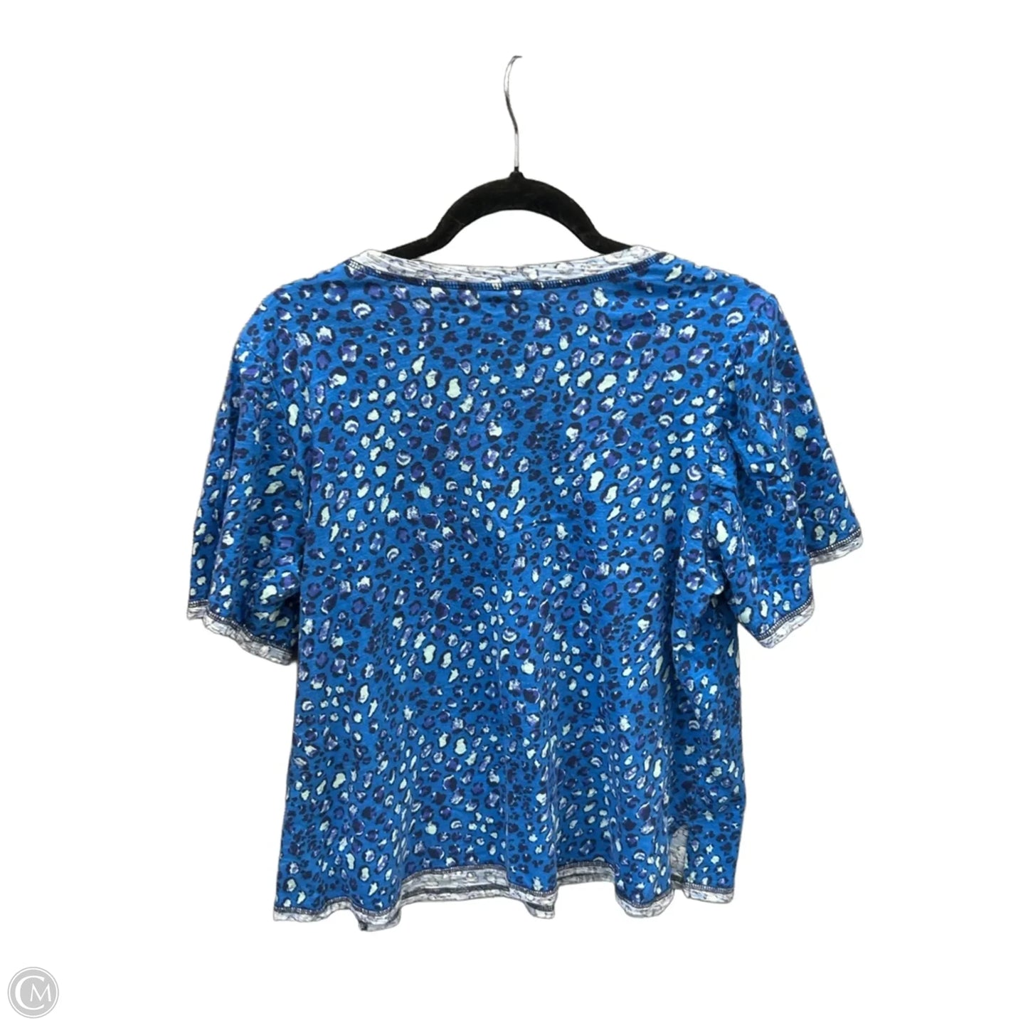 Top Short Sleeve By Logo In Blue, Size: 1x