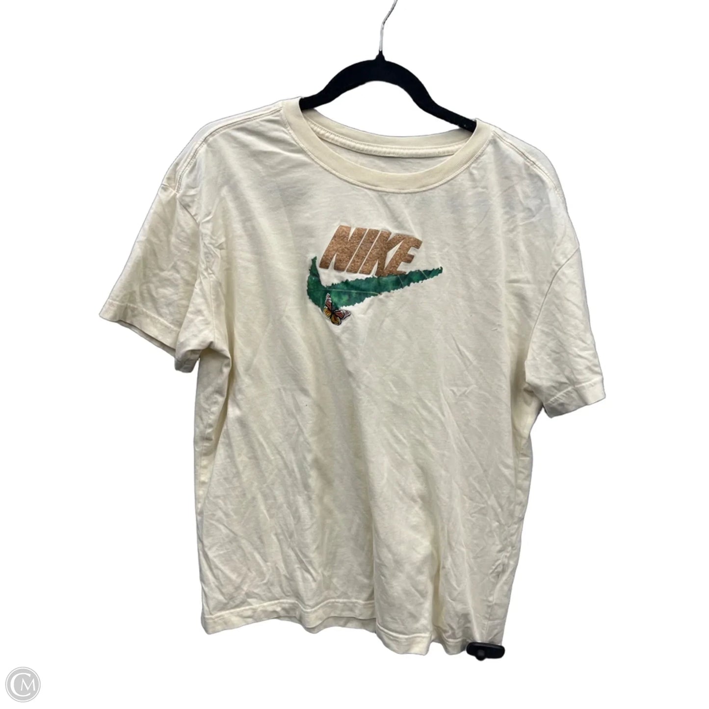 Top Short Sleeve By Nike Apparel In Yellow, Size: M