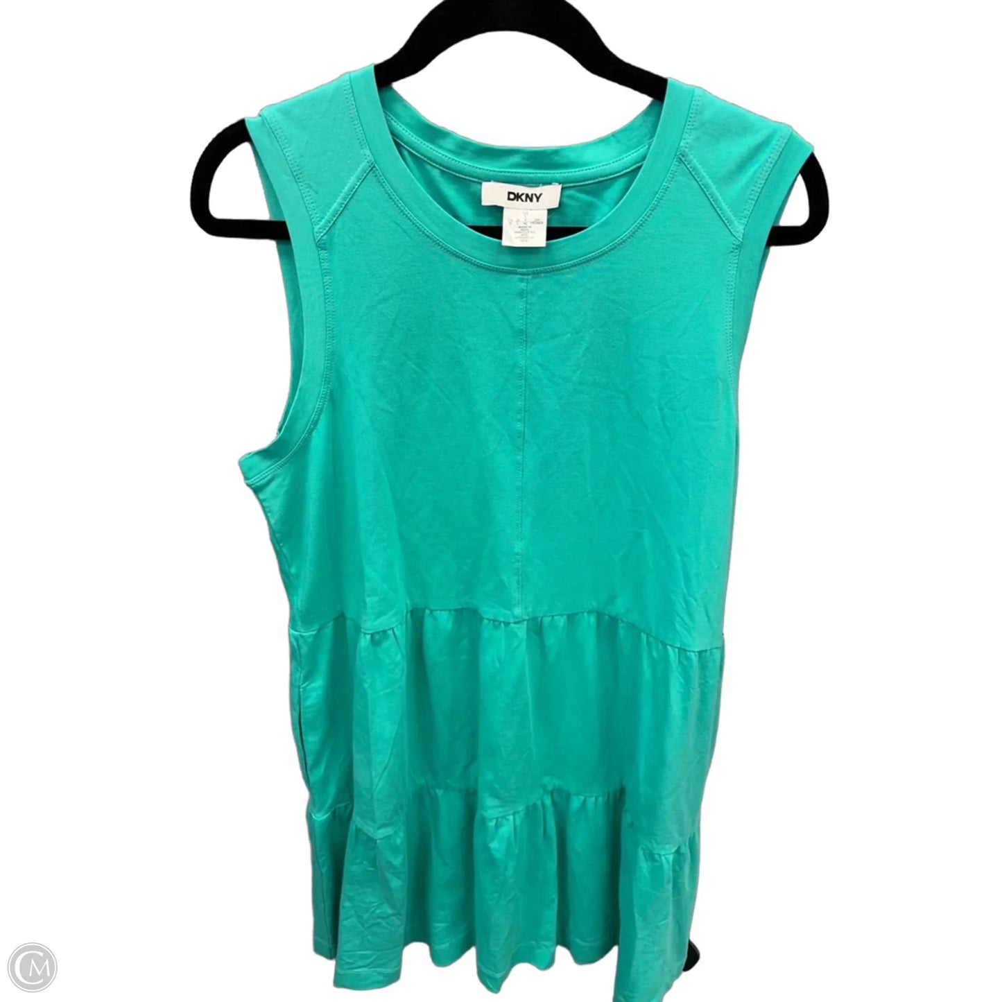 Dress Casual Midi By Dkny In Green, Size: L