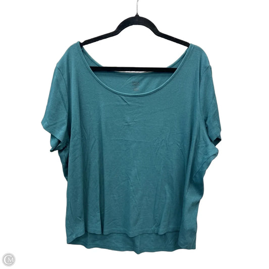 Top Short Sleeve Basic By Falls Creek In Blue, Size: 3x