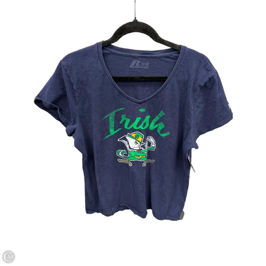Top Short Sleeve By Russel Athletic In Blue, Size: Xl
