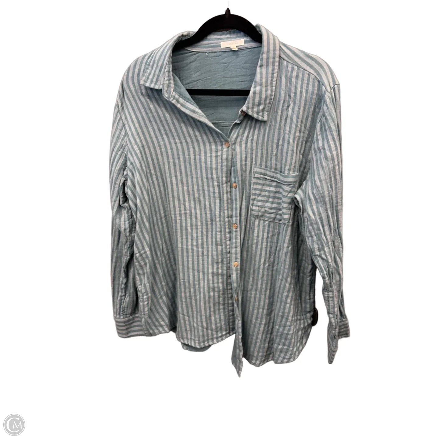 Top Long Sleeve By Maurices In Striped Pattern, Size: Xl