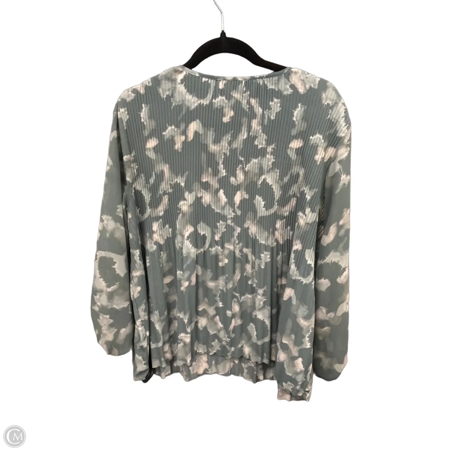 Blouse Long Sleeve By Nine West In Green, Size: L