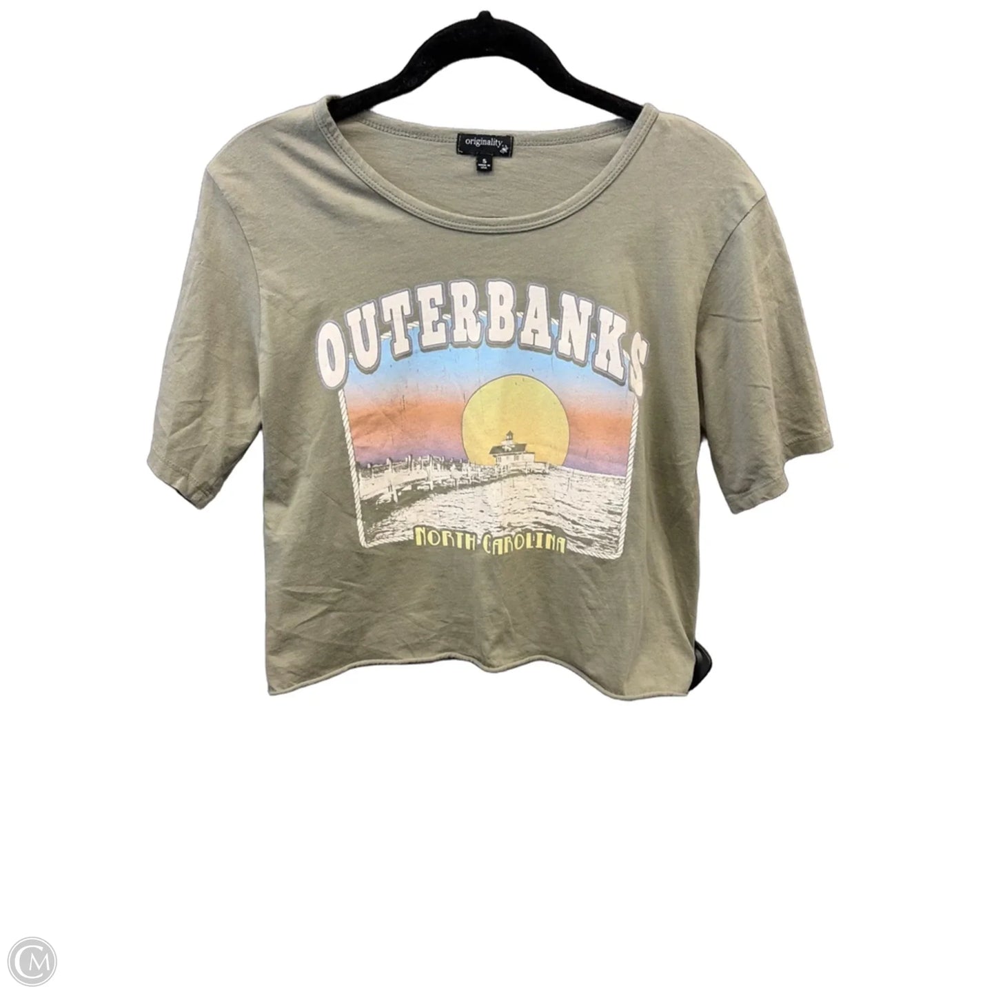 Top Short Sleeve By Originality In Green, Size: S
